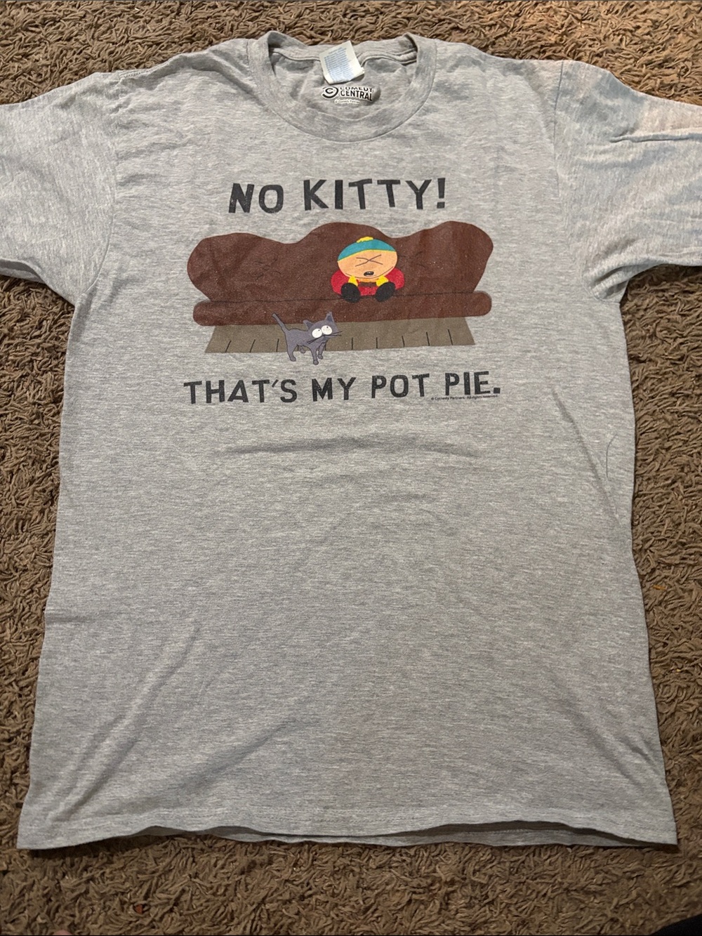 South Park No Kitty Graphic Short Sleeve Tee - Gray